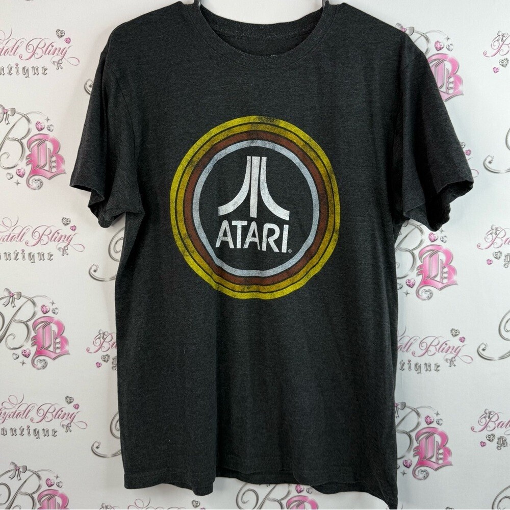 Atari T-shirt graphic yellow red white Men's Gray black Graphic T-Shirt